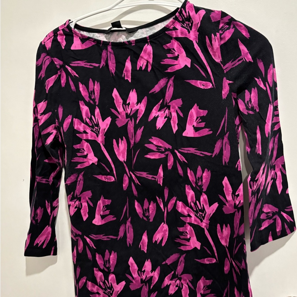NYC Black and Pink Floral Top